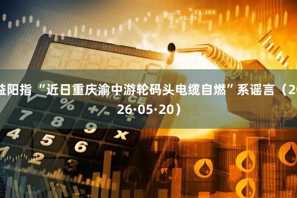 益阳指 “近日重庆渝中游轮码头电缆自燃”系谣言（2026·05·20）